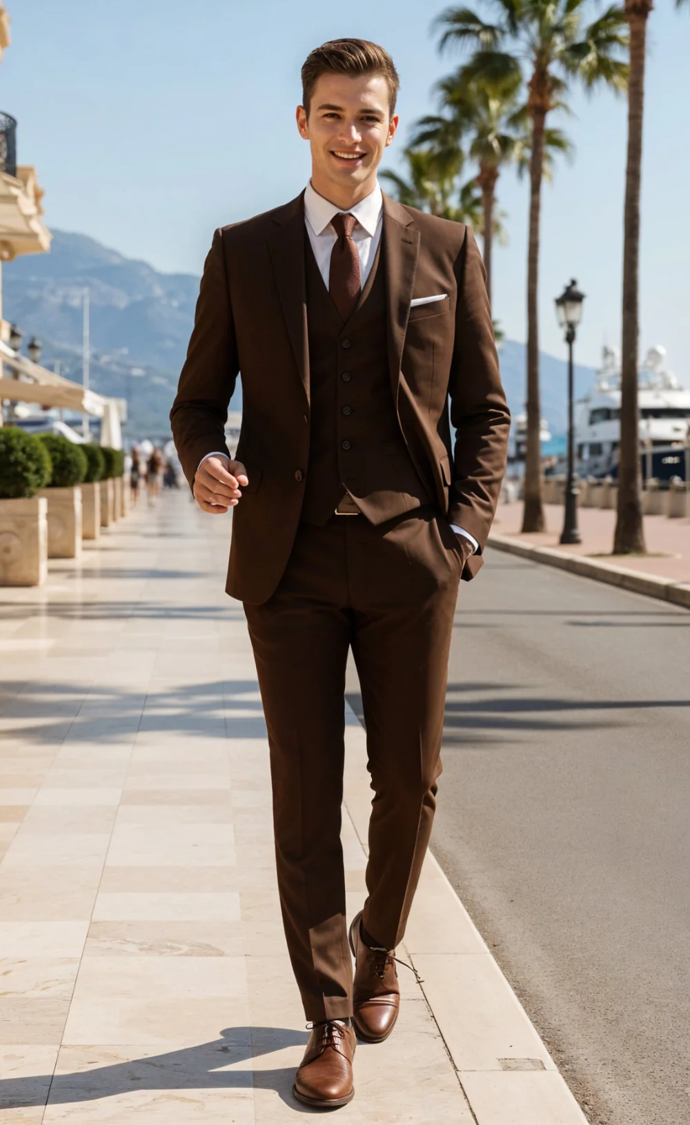 DARK BROWN SUIT 3-PIECE - Image 5
