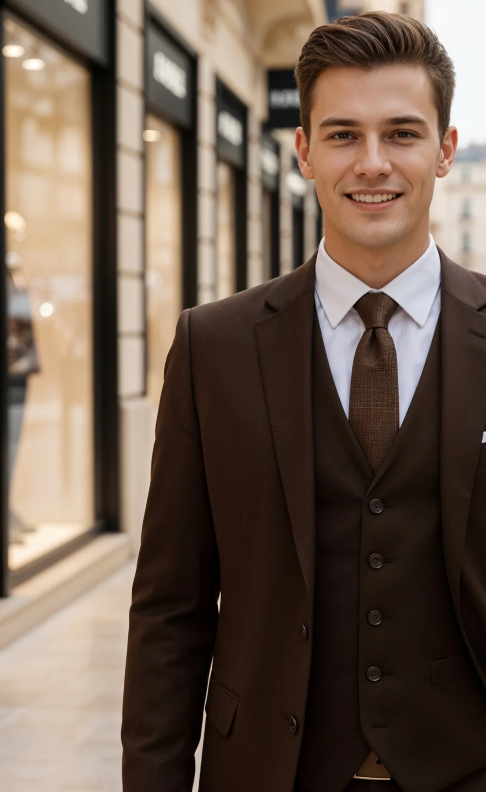 DARK BROWN SUIT 3-PIECE - Image 4
